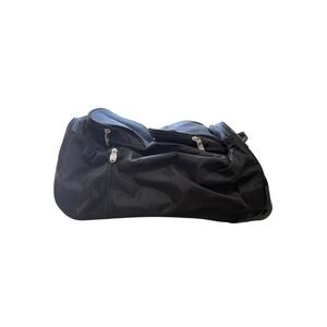 Black Rolling Duffel Bag with Handle & Wheels — Spacious Travel or Gym Carry-On